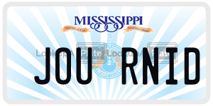JOURNID  license plate in MS