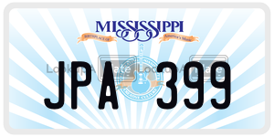 JPA399  license plate in MS