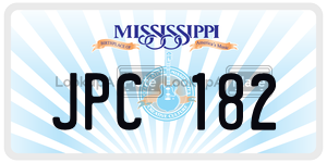 JPC182  license plate in MS