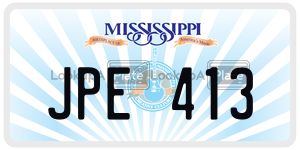 JPE413  license plate in MS