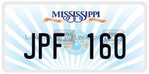 JPF160  license plate in MS