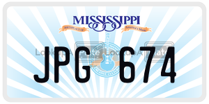 JPG674  license plate in MS