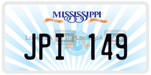 JPI149  license plate in MS