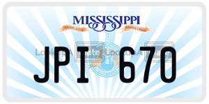 JPI670  license plate in MS
