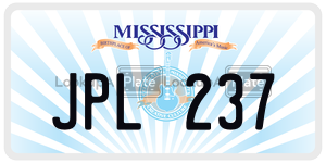 JPL237  license plate in MS