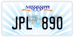 JPL890  license plate in MS