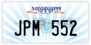 JPM552  license plate in MS