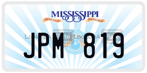 JPM819  license plate in MS