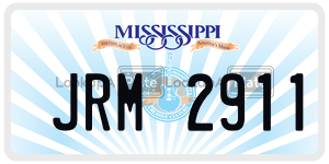 JRM2911  license plate in MS