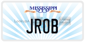 JROB  license plate in MS