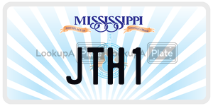 JTH1  license plate in MS