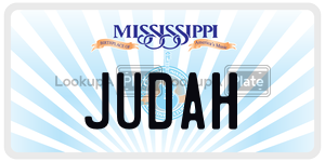 JUDAH  license plate in MS