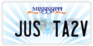 JUSTA2V  license plate in MS