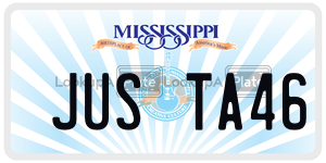JUSTA46  license plate in MS