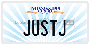 JUSTJ  license plate in MS