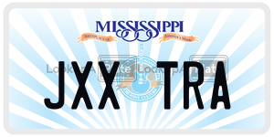 JXXTRA  license plate in MS
