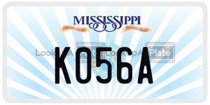 K056A  license plate in MS