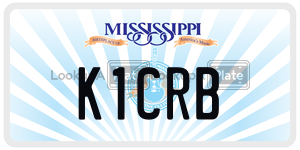 K1CRB  license plate in MS