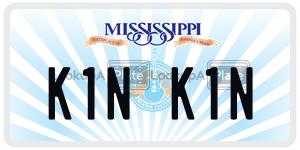 K1NK1N  license plate in MS