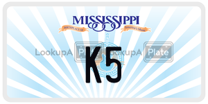 K5  license plate in MS