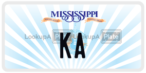 KA  license plate in MS