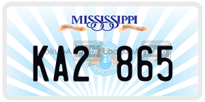 KA2865  license plate in MS