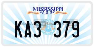 KA3379  license plate in MS