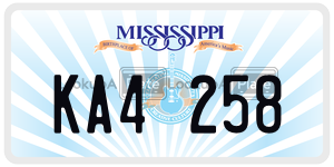 KA4258  license plate in MS