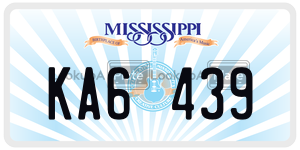 KA6439  license plate in MS