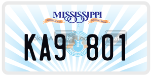 KA9801  license plate in MS