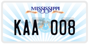 KAA008  license plate in MS