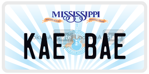 KAEBAE  license plate in MS