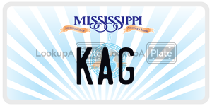 KAG license plate in Mississippi
