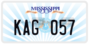 KAG057  license plate in MS