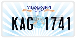 KAG1741 license plate in Mississippi