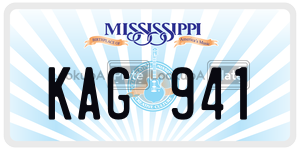 KAG941  license plate in MS