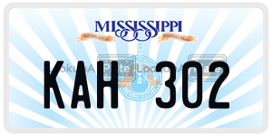 KAH302  license plate in MS