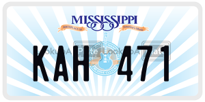 KAH471  license plate in MS