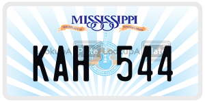 KAH544  license plate in MS