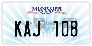 KAJ108  license plate in MS