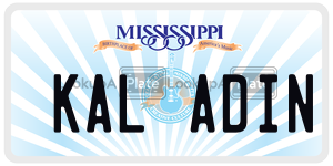 KALADIN license plate in Mississippi