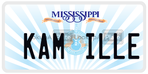 KAMILLE license plate in Mississippi