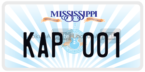 KAP001  license plate in MS