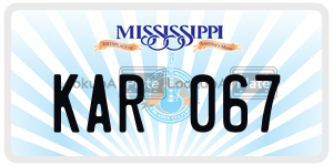 KAR067  license plate in MS