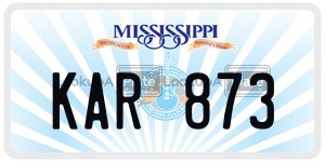 KAR873  license plate in MS