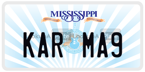 KARMA9  license plate in MS