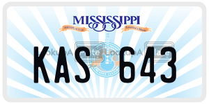 KAS643  license plate in MS