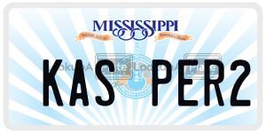KASPER2  license plate in MS