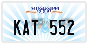 KAT552  license plate in MS