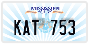 KAT753  license plate in MS